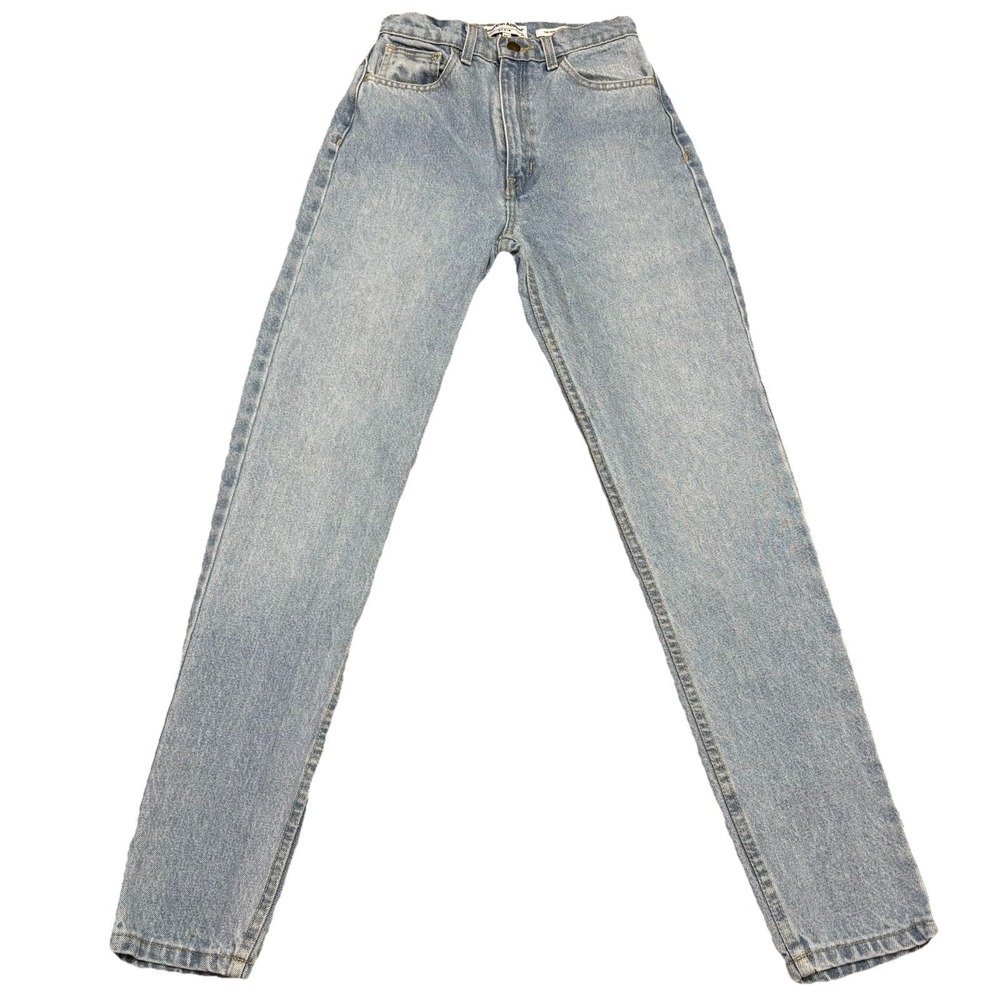 American Apparel High Waist Jeans Womens‎ 26 Light Wash Straight Retro Style